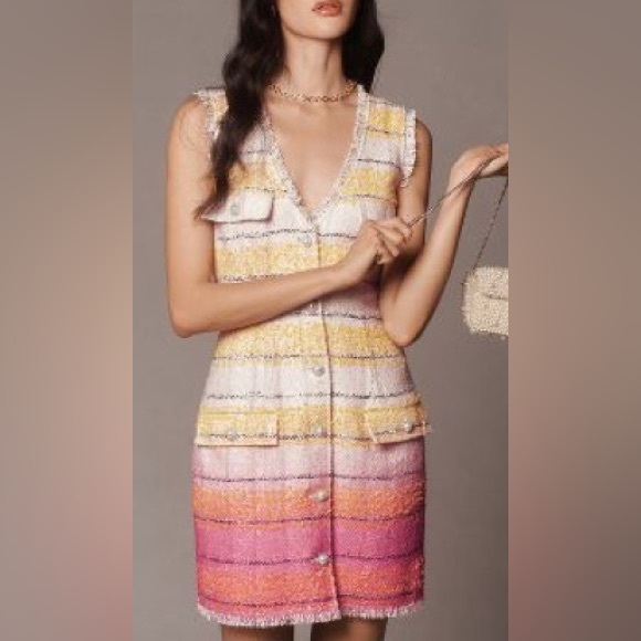 Anthropologie Dresses & Skirts - ANTHROPOLOGIE petites Maeve 6P Sleeveless Tweed Mini Dress New with tag
